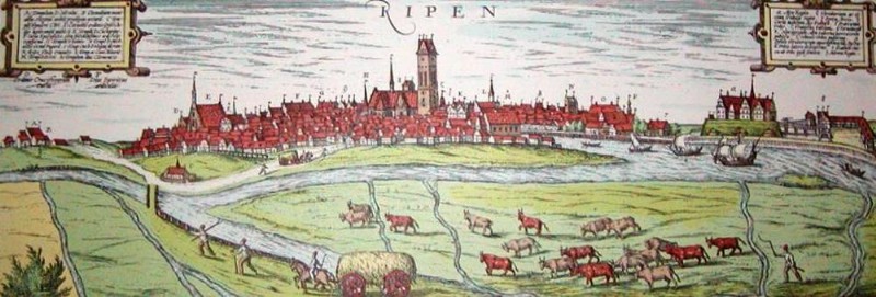 Braunius' prospekt fra 1598 af Ribe